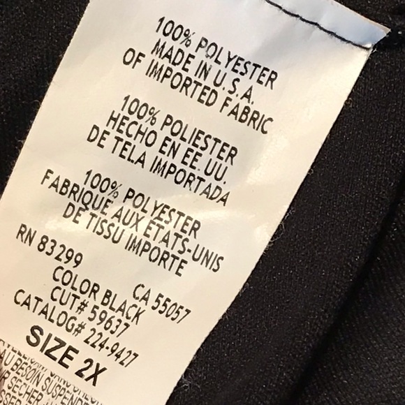 SOLD🌟HP🌟Blu Sage Black Chiffon Black Palazzo Pant 2X - Picture 5 of 5